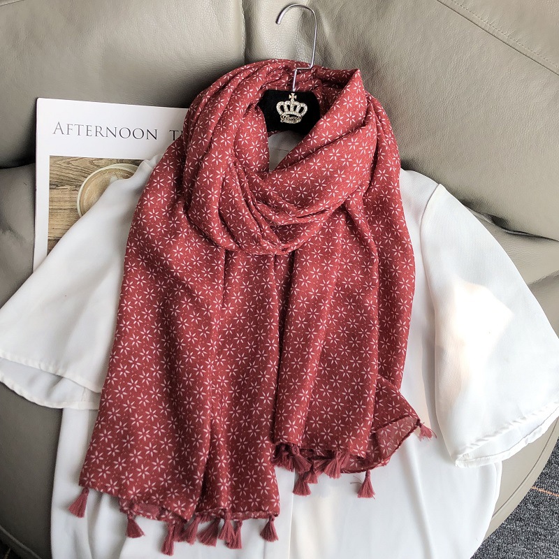 Winter Ethnic Fashion For Women - 女性のためのエスニックスタイルのコットンとリネンのスカーフ,自由奔放に生きる旅行のショール,6先の尖った星のフリンジ,無地,ヴィンテージ,新しい