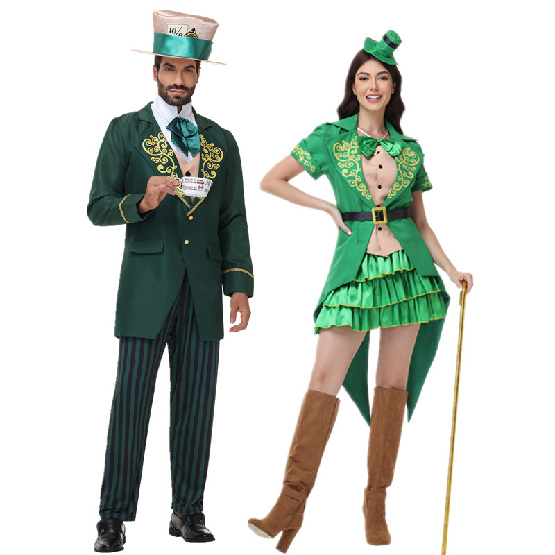 Ethnic Fashion For Men - 聖パトリックの日ハロウィン緑の妖精コスチュームスーツ男性女性パーティー衣装伝統的な中国の民族女性のファッション夏…