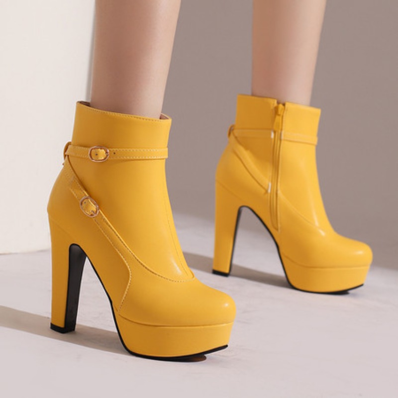 ファッショナブルなプラットフォームブーツ、女性用セクシーリベ - Ethnic Fashion In のレビューと価格