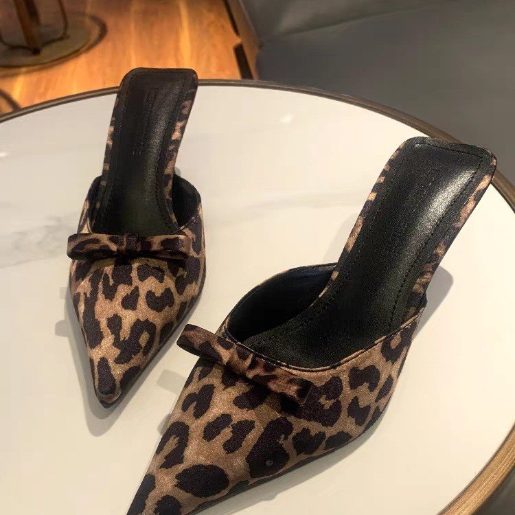 レディース　レオパード柄　ポインテッドトゥ　ハイヒールスリッ - Ethnic Fashion In のレビューと価格