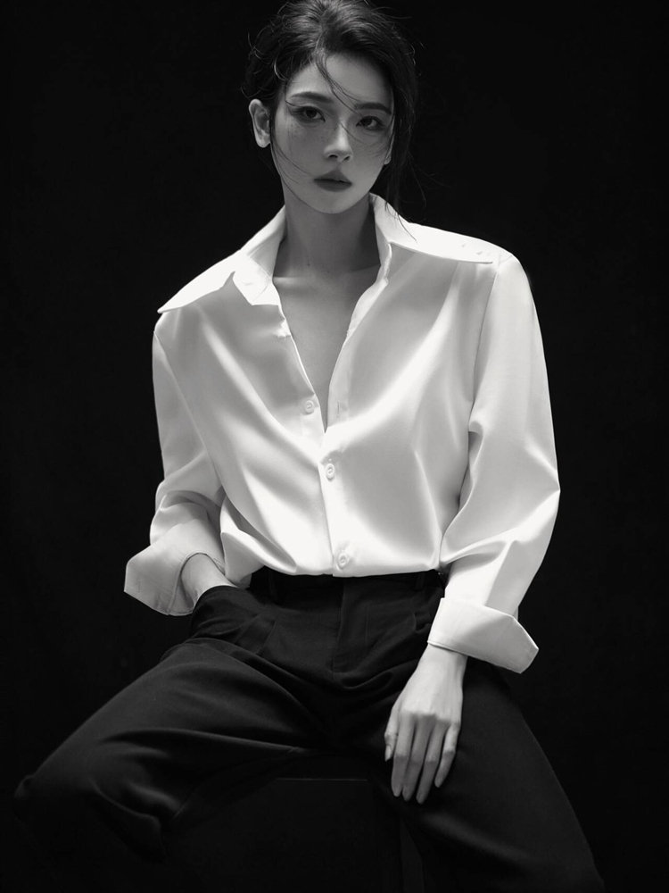 2026 新ファッションセクシーなポートレート写真シャツ芸術 - Ethnic Fashion Studio のレビューと価格