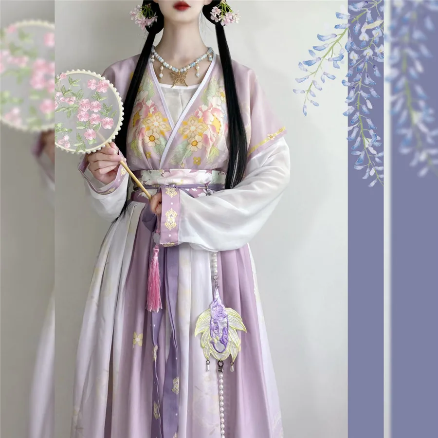 はい中国の伝統的なピンクオレンジグリーン女性服妖精漢服ファッ - Ethnic Fashion Show のレビューと価格