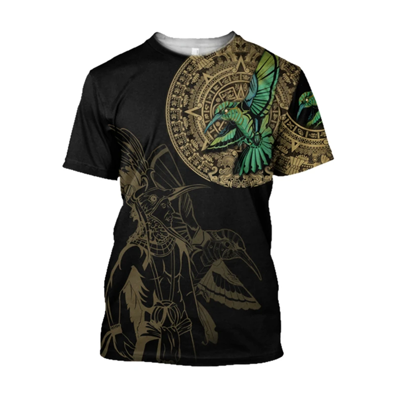 レトロエスニックアステカメキシコ Tシャツ夏メンズ 3D プ - Men'S Ethnic Fashion Trends のレビューと価格