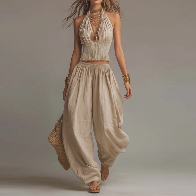 2026年新作ボヘミアンシックツーピースセット セクシーなホ - Ethnic Fashion Collection のレビューと価格