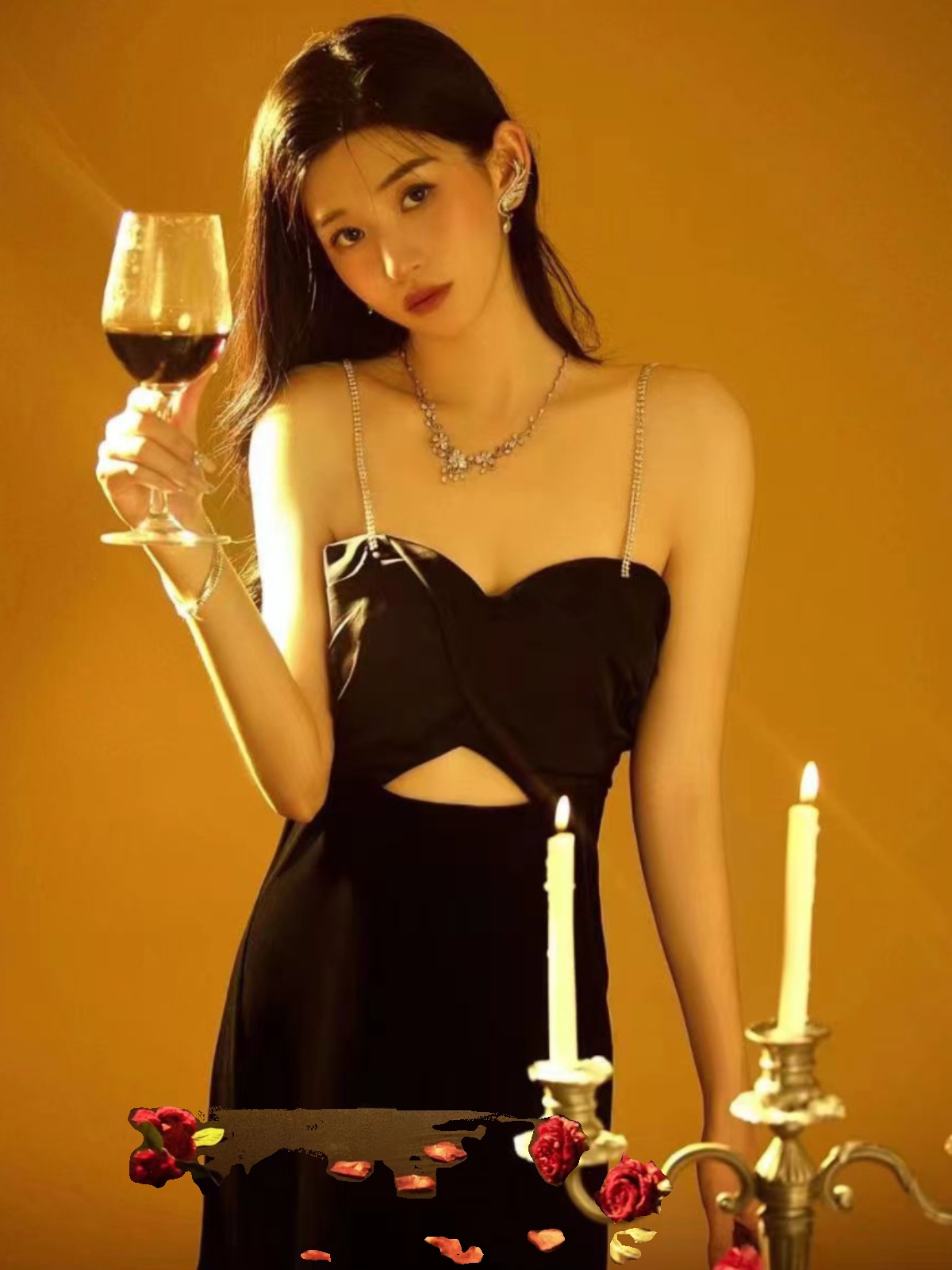 セクシーな背中開きストラップドレス写真スタジオテーマ女性ファ - Ethnic Fashion Studio のレビューと価格