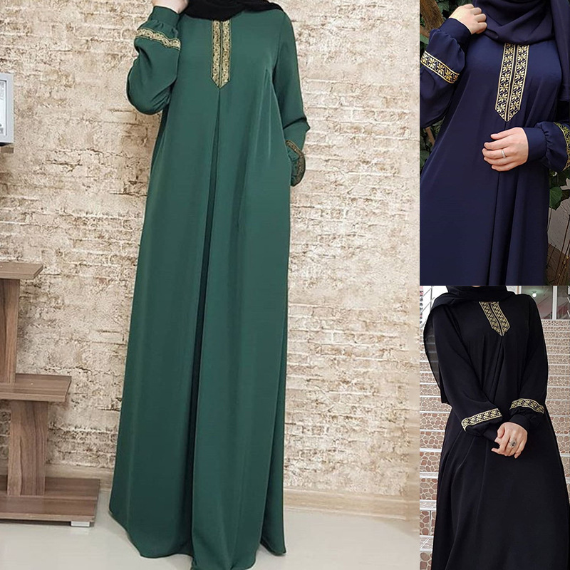 女性のためのイスラム教徒のエスニックスタイルのアバヤ,長袖の - Ethnic Gown のレビューと価格