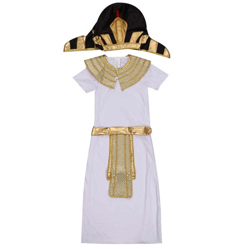 子供用エジプトファラオ王コスチューム民族テーマロールプレイド - Ethnic Gown のレビューと価格