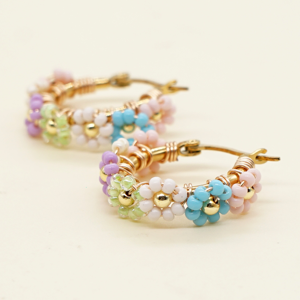 ボヘミアンミユキフラワームーンクロスフルーツシェイプイヤリン - Latest Ethnic Fashion For Women のレビューと価格