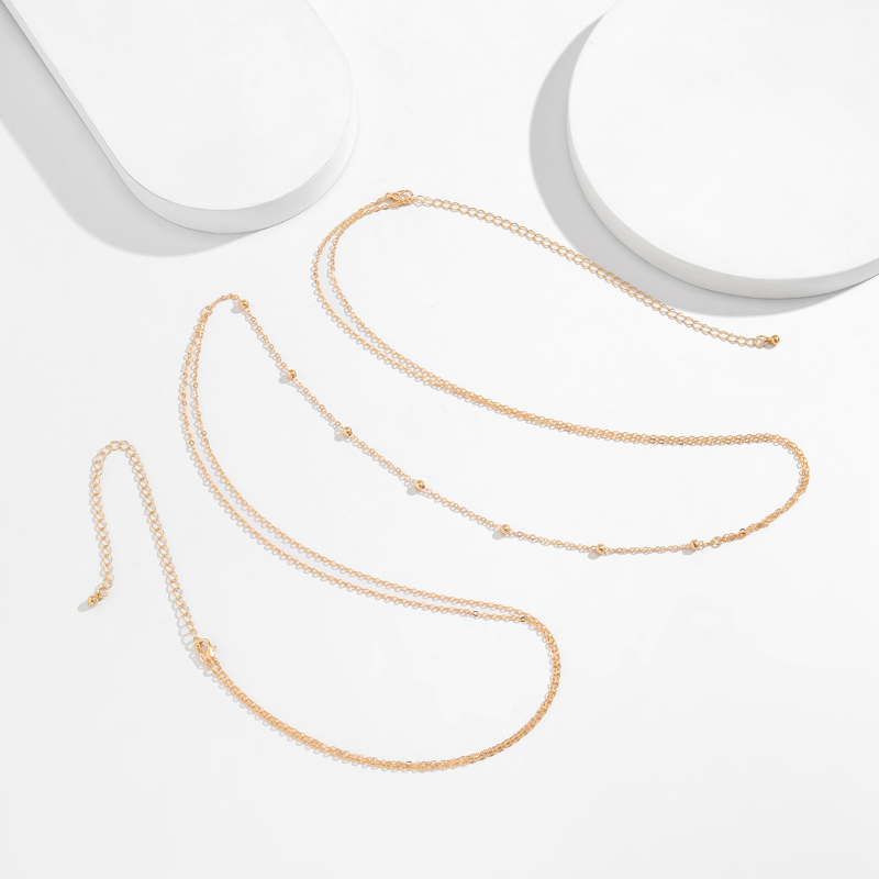 シンプルなクロスチェスト胸腹ボディチェーンネックレス女性用ウ - Ethnic Fashion Collection のレビューと価格