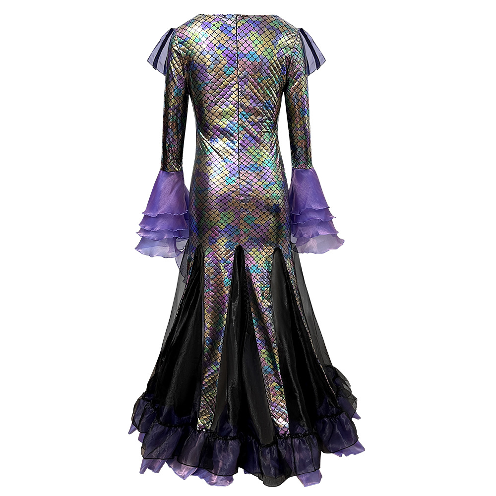 ダークマーメイドロングドレスコスチューム女性用コスプレパフォ - Ethnic Gown のレビューと価格