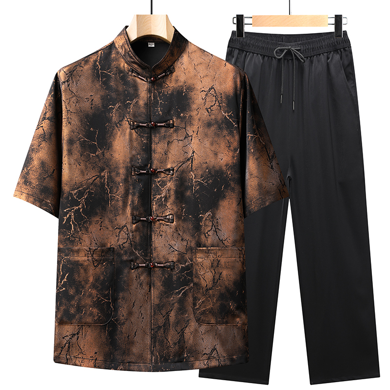 シャツ+ズボン メンズセット 夏のファッショントレンド 快適 - Men'S Ethnic Fashion Trends のレビューと価格